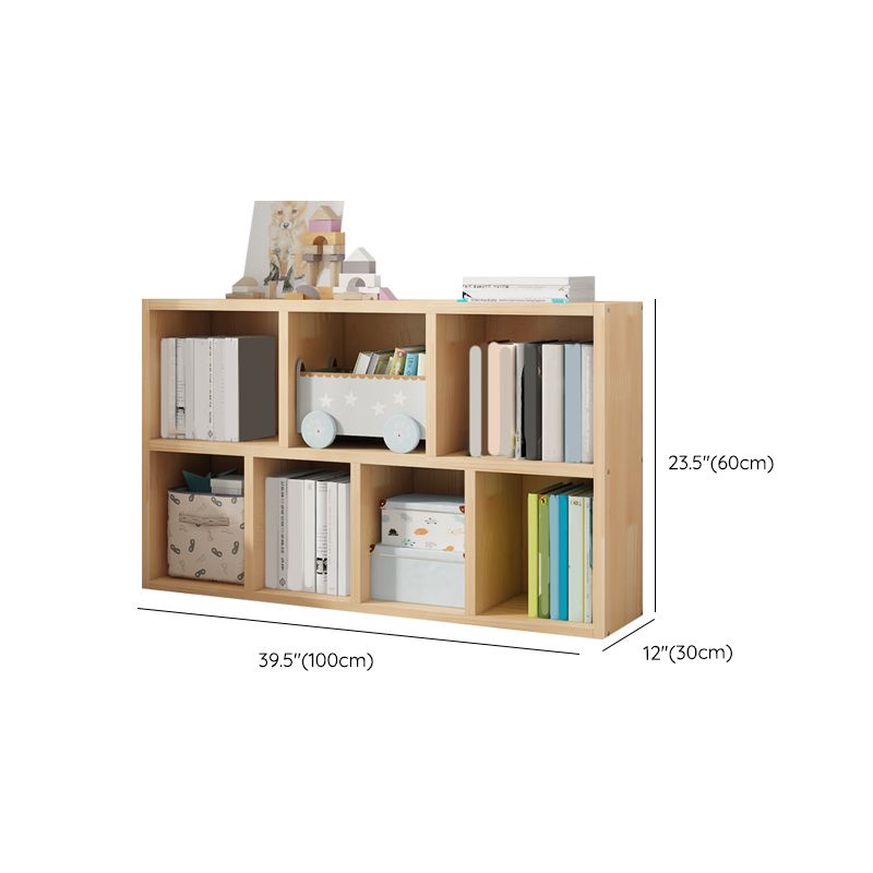 Modern Solid Wood Bookshelf Closed Back Bookcase with Shelves