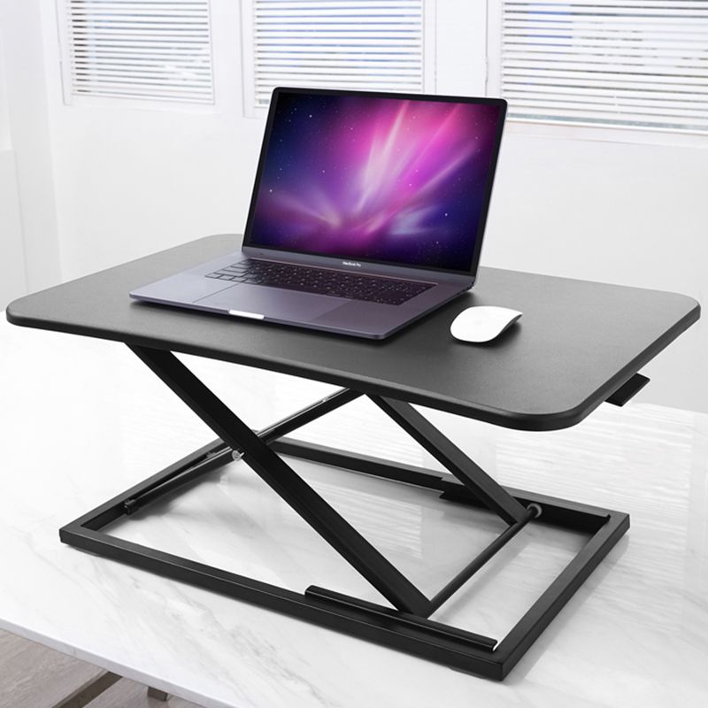 Rectangular Shaped Office Standing Desk Metal Folding in Black/White/Grey