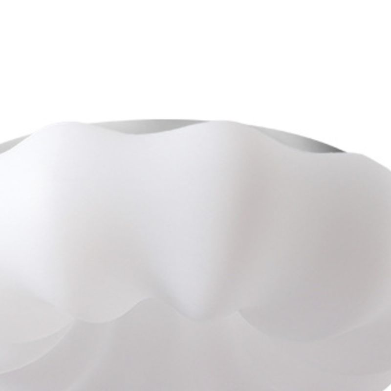 White Shaded Ceiling Light Modernism LED Flush Mount Lighting for Foyer