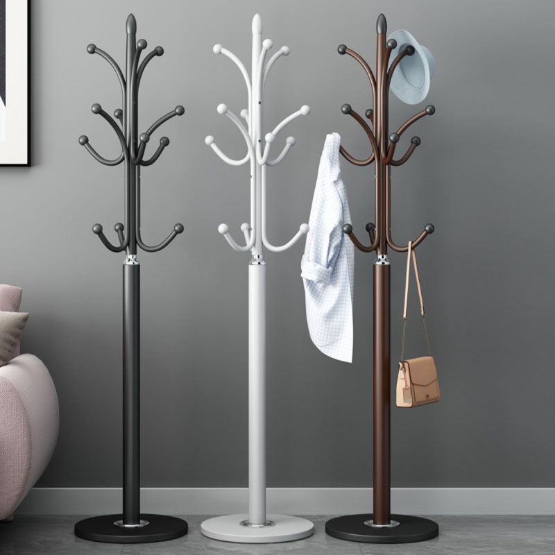 Contemporary Metal Hall Tree with Hooks Coat Hanger in Living Room