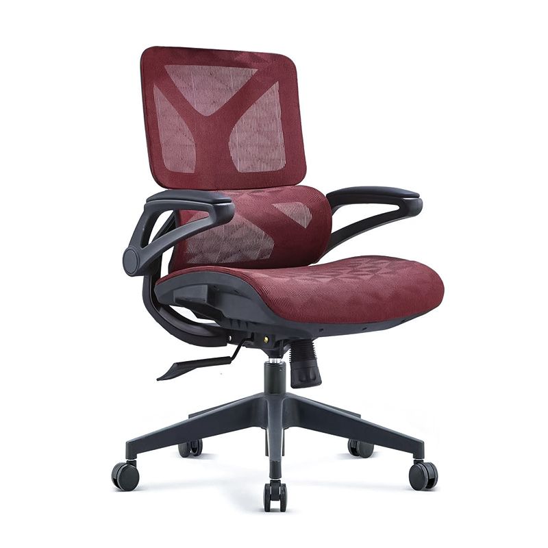 Low Back Office Chair Armrests Soft Cushioned Adjustable Swivel Task Chair