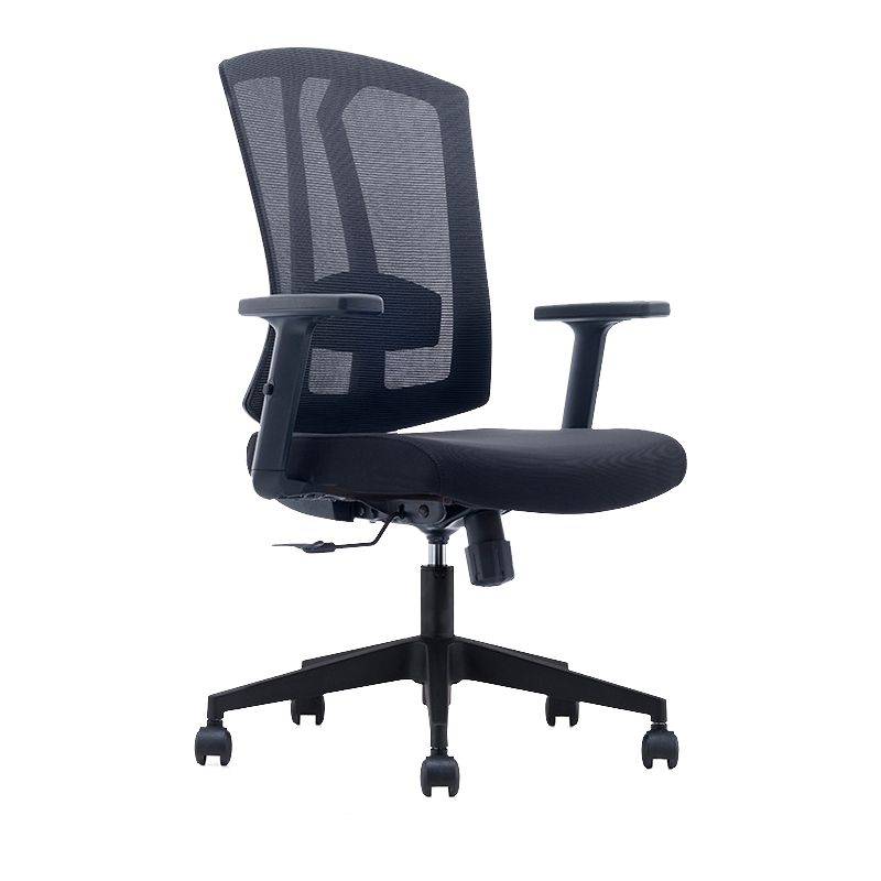 Modern Desk Chair Mesh Computer Chair in Black/Red/Orange High-Back Chair with Wheels