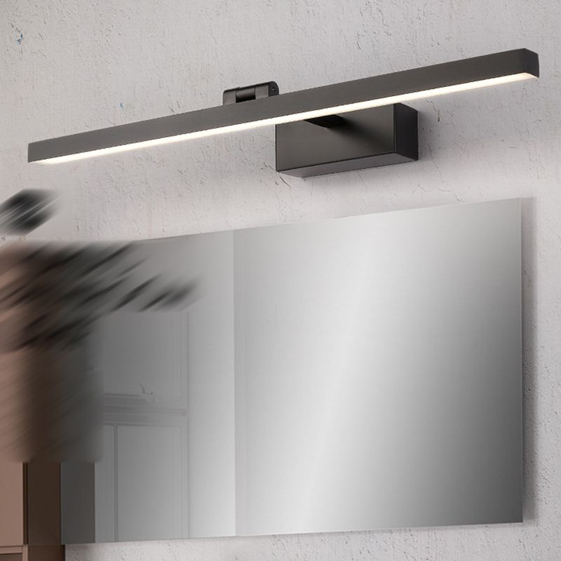 Iluminación de espejo recto minimalista Metal LED Baño Luz Luz de la luz