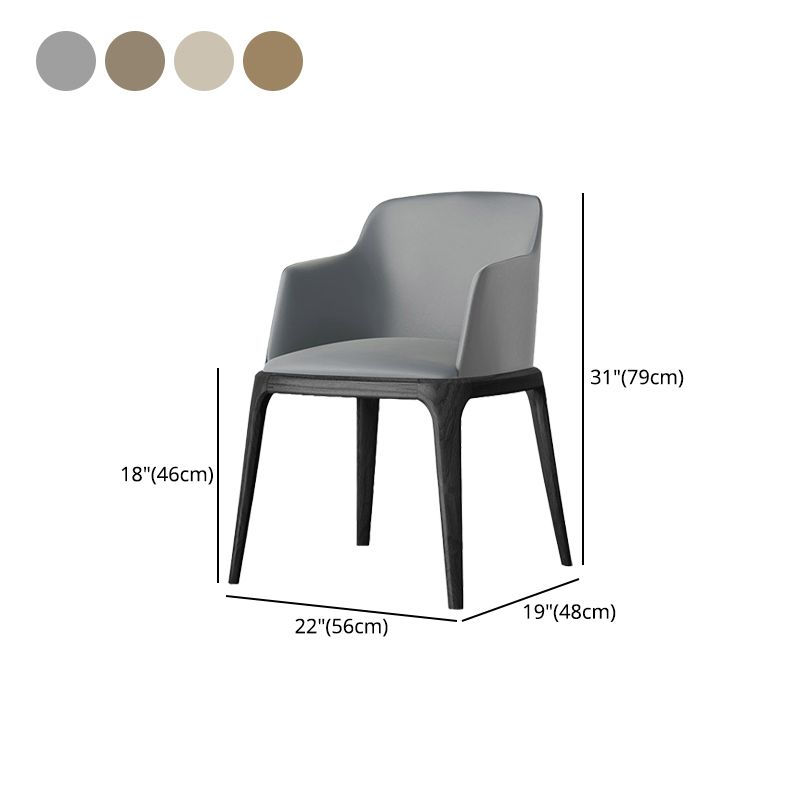 Modern Dining Room Side Chairs Faux Leather Dining Chairs for Kitchen