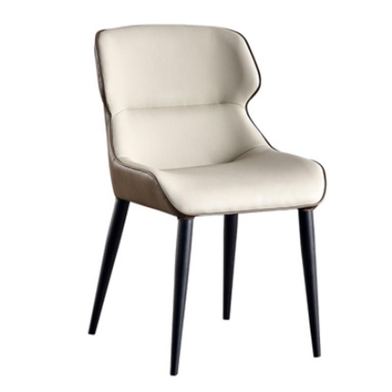 Modern Style Dining Chair Arm Chair with Metal Legs for Kitchen