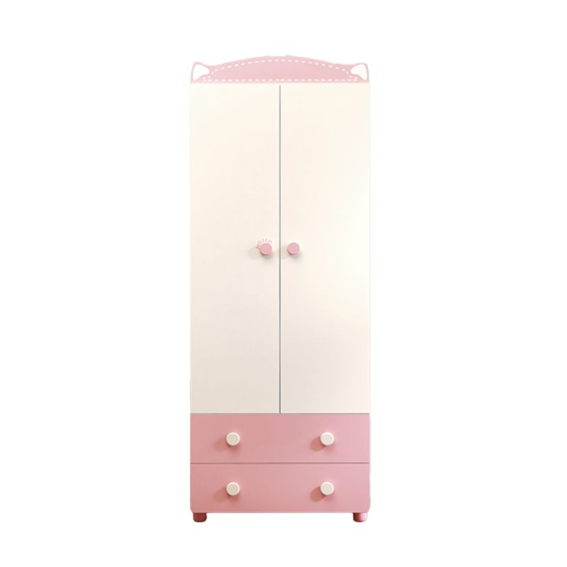 Pink  Hanging Clothes Rack Wood Hanging Clothes Rack With Doors