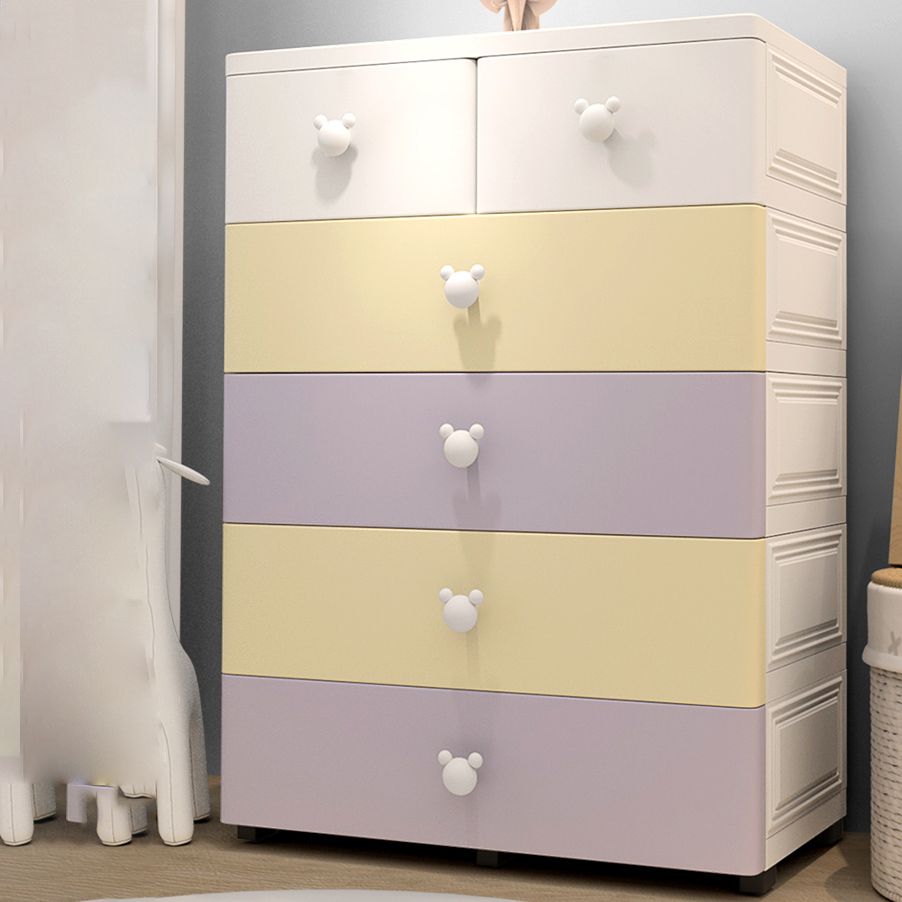 Modern Kids Dressers Plastic Kids Furniture with Drawers for Bedroom