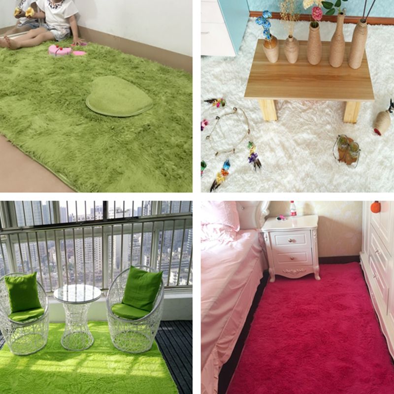 Soft Solid Rug Multi-Colored Minimalist Rug Fluffy Washable Pet Friendly Anti-Slip Backing Carpet for Home