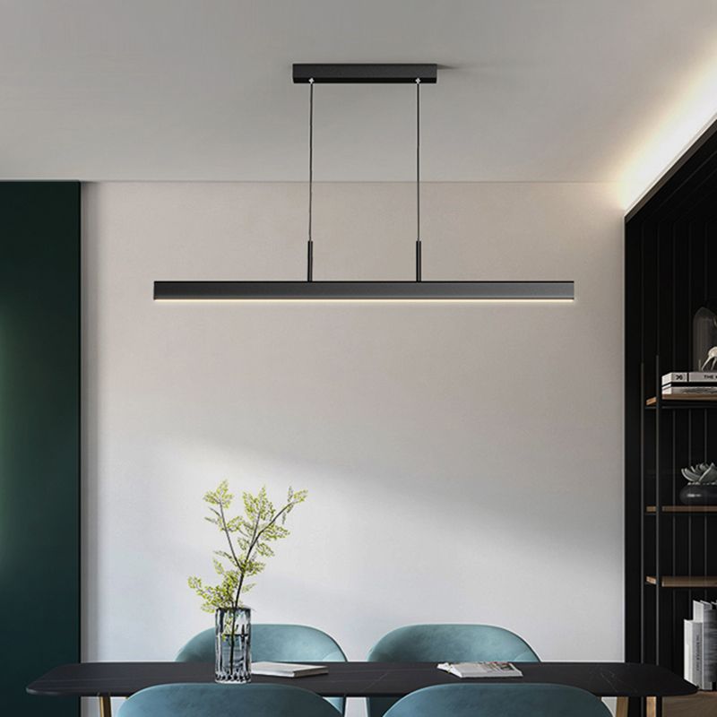 Nordic Simple Modern Light Luxury Style LED Hanging Island Pendant Light for Dining Room Office