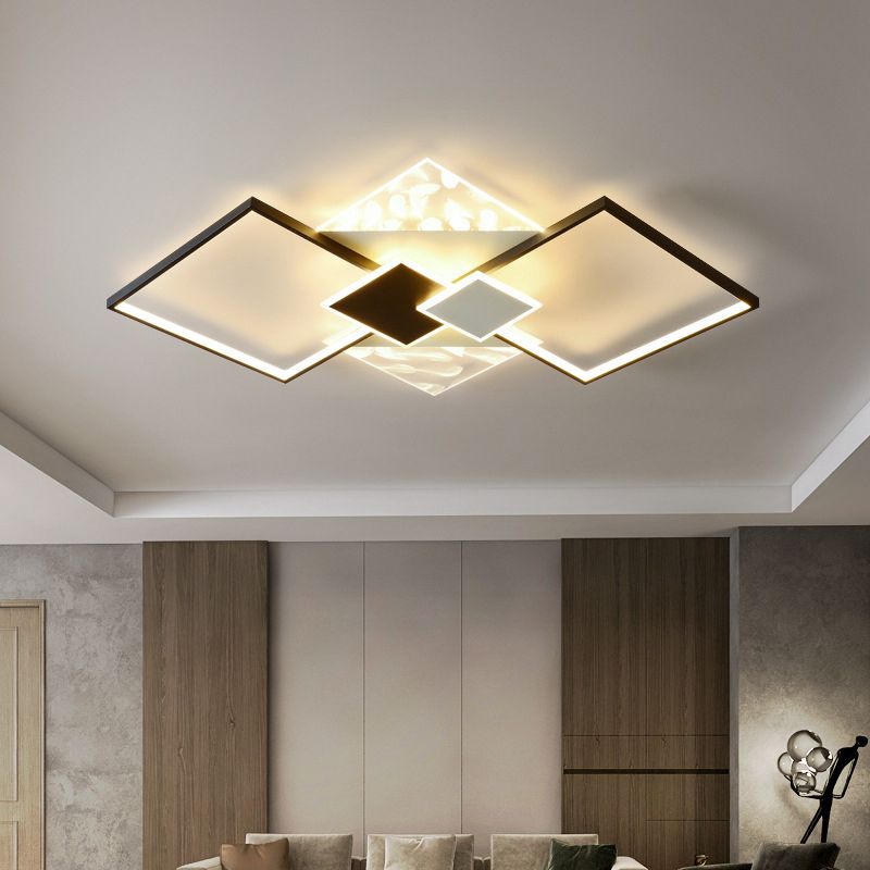 Metalen symmetrische inbouwlamp Eenvoud LED-veerplafondinbouwlamp voor woonkamer