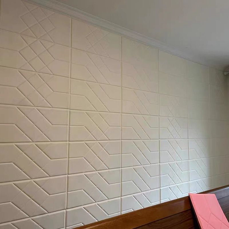 3D Embossed Foam Wall Paneling Living Room Waterproof Wall Paneling