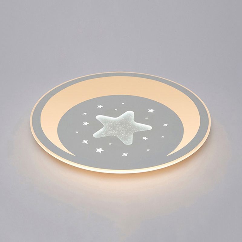 LED Modernism Ceiling Light White Flush Mount Lighting for Foyer Hallway