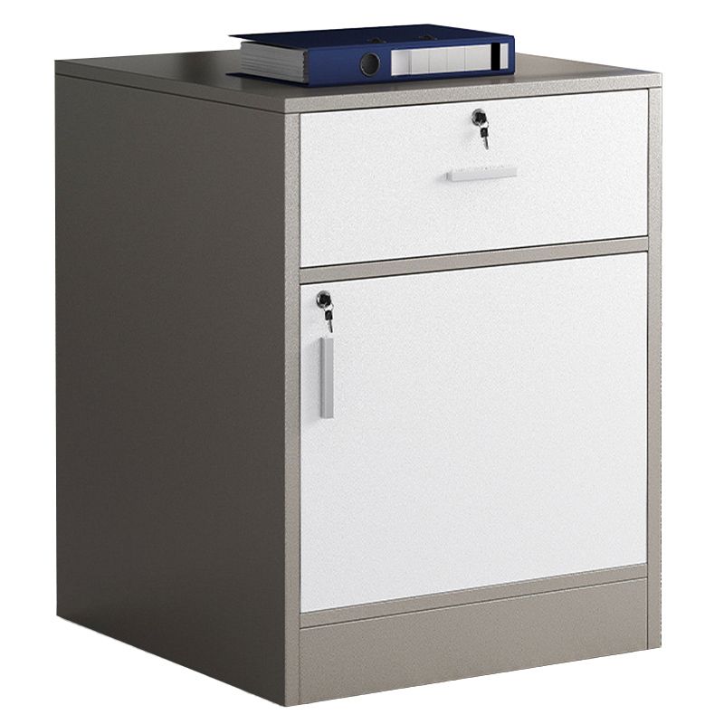 Leisure File Cabinet Color Block Wood Locking Drawers File Cabinet