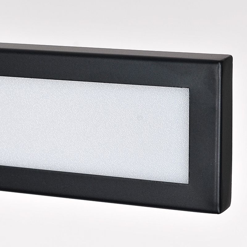 Linear Shade Metal Wall Sconce Modern 1- Light Wall Lighting Fixture in Black