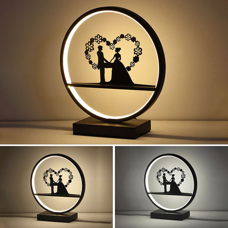 Modern LED Table Lamp 1-Light Strip Shape Desk Light with Silica Gel Shade for Bedroom