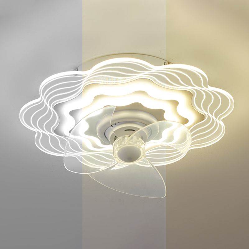 Multi Light Ceiling Fan Light Modern Style Metal Ceiling Fan Light for Dining Room