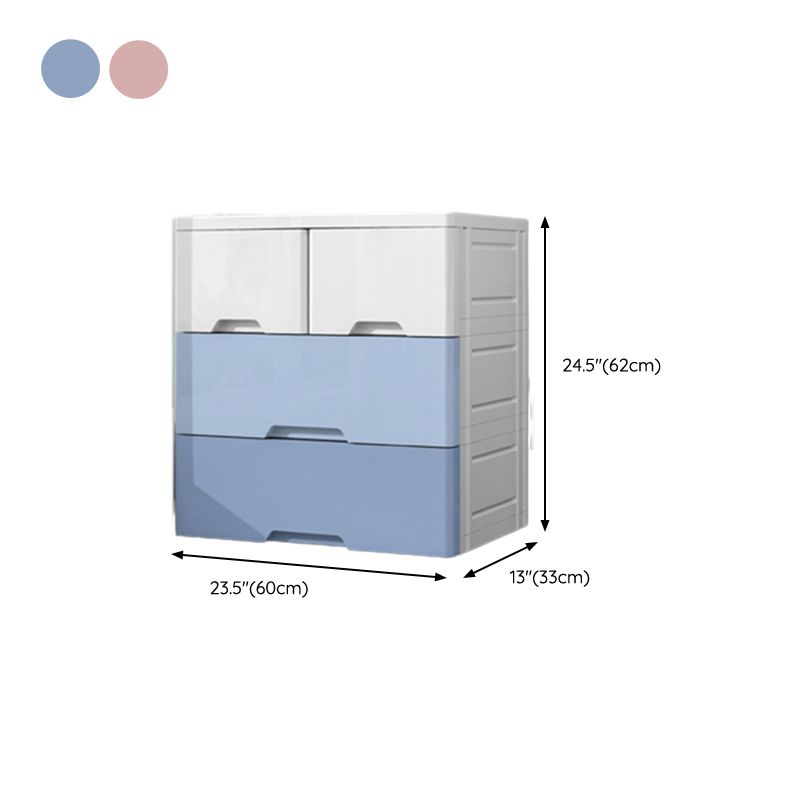 Modern Dresser Plastic Kids Nightstand with Drawers for Kids