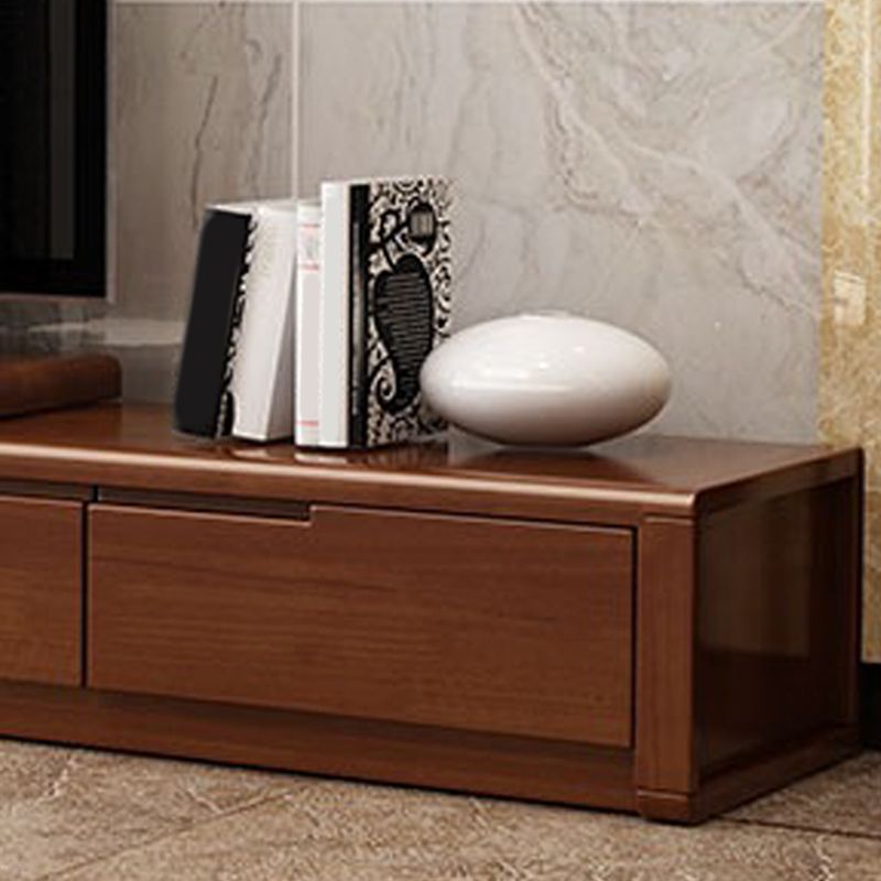 Modern Wood TV Console Open Storage TV Media Stand with Drawers for Living Room