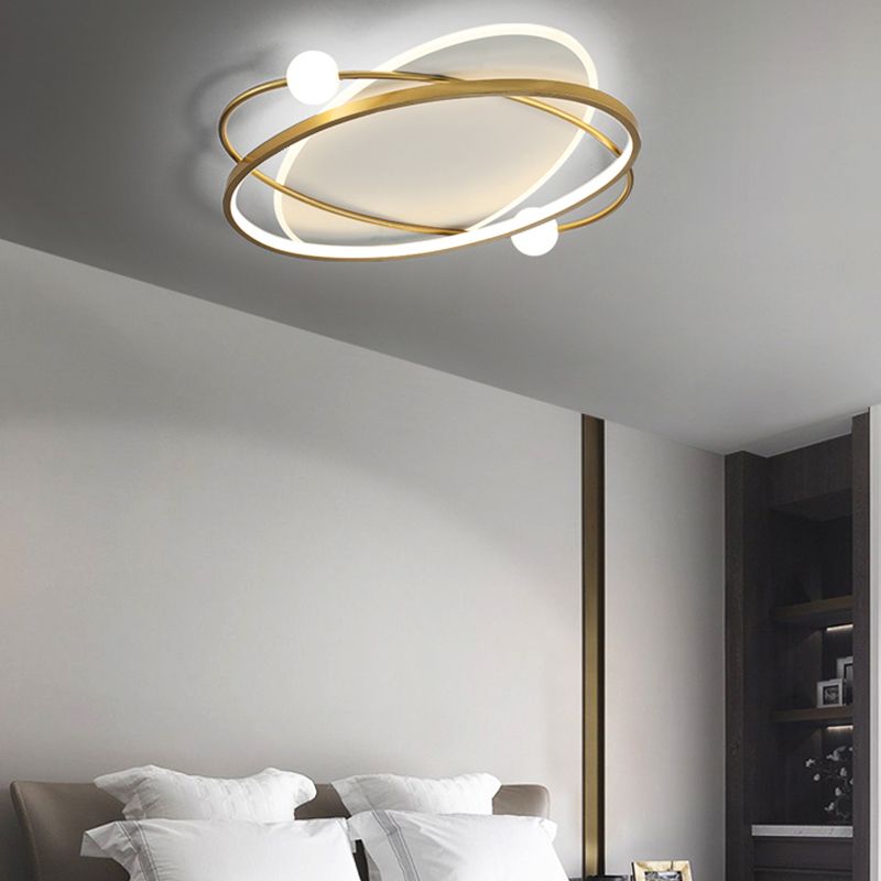 Forme de géométrie de style moderne Assients de plafond métal 4 luminaires de plafond luxules Light