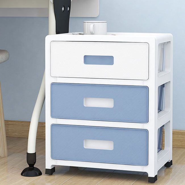 Coastal Cabinet Plastic Drawers Filing Cabinet for Home Office