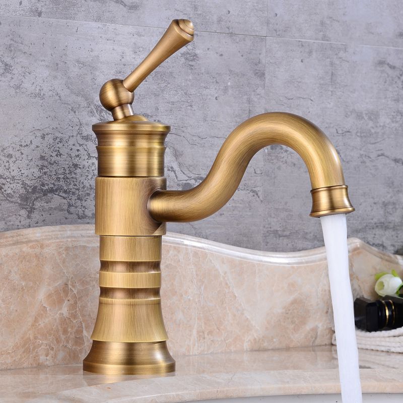 Classic Vessel Sink Bathroom Faucet Swivel Spout Single Handle Vessel Sink Faucet