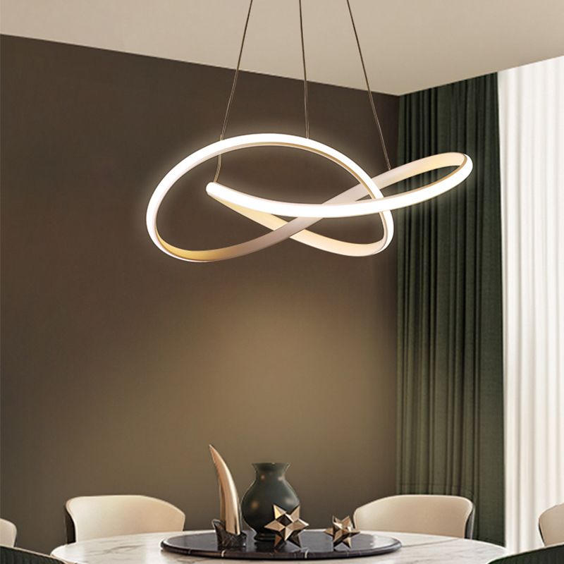 Modern Spiral Shape Chandelier Light Metal 1 Light Chandelier Lighting Fixture