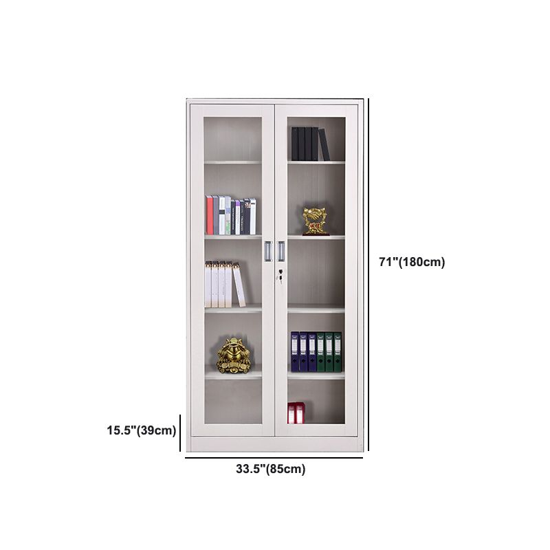 Contemporary File Cabinets Metal Frame Fireproof Vertical File Cabinet with Key Lock