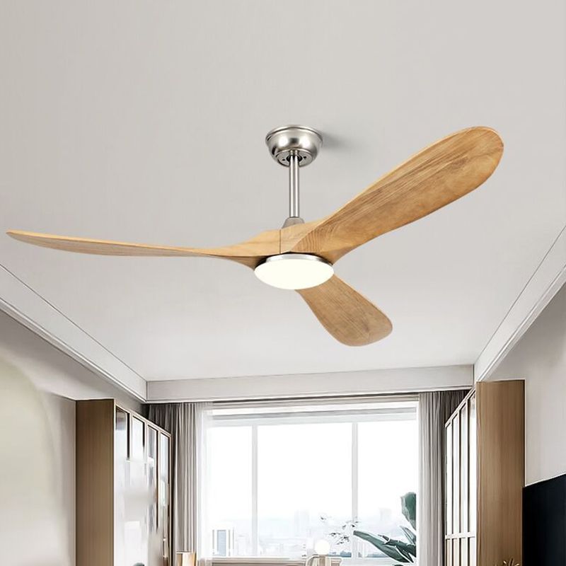 Contemporary Ceiling Fan Light Fixture Wooden Ceiling Lamp for Bedroom