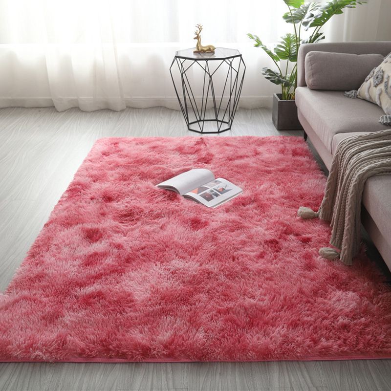 Modern Striped Rug Polyester Shag Indoor Carpet Non-Slip Backing Area Rug for Living Room