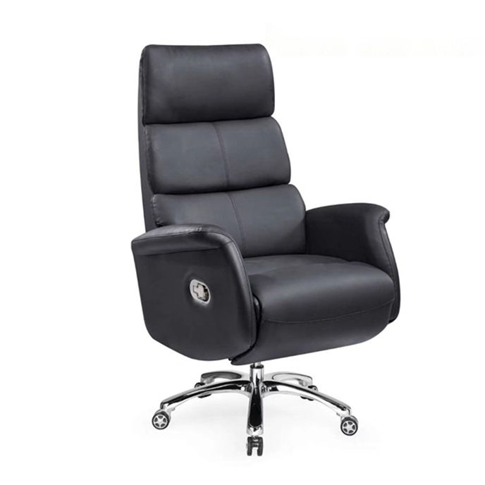 Modern Slide Office Chair Pillow Included Faux Leather Desk Chair with Wheels