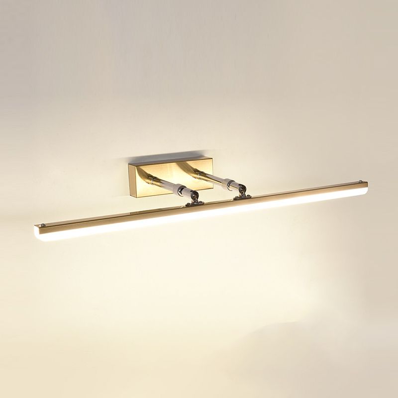 Linear Modern Vanity Light Metal Single Light LED Mirror Light for Bathroom