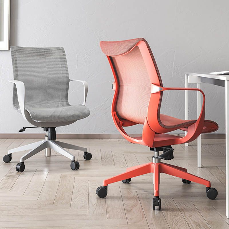 Modern Fixed Arms Desk Chair Mesh-back Task Chair for Office