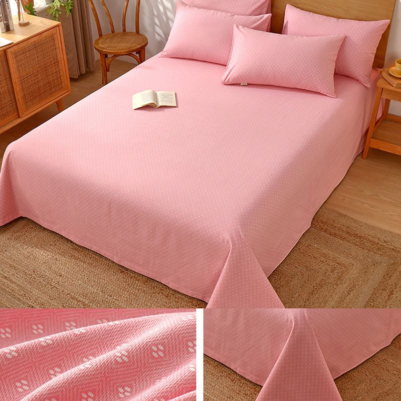 Cotton Bed Sheet 3-Piece Solid Color Fade Resistant Sheet Set