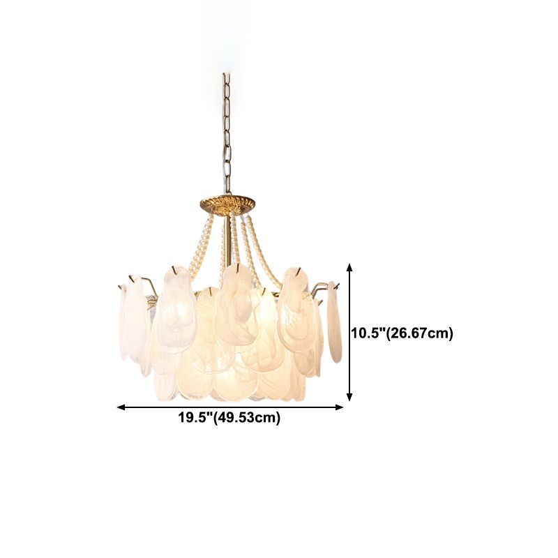 Ceiling Pendant Light Modern Style Glass Hanging Chandelier for Living Room