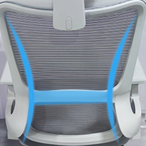 Modern Desk Chair Mesh Computer Chair High-Back Chair in Gray