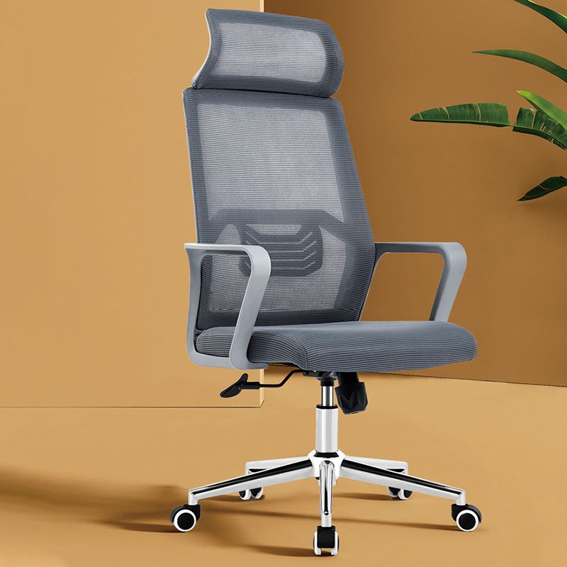 Fixed Arms Office Chair No Distressing Ergonomic Chair with Wheels