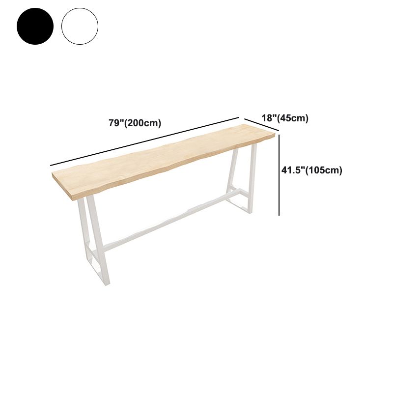 Wood Rectangle Top Counter Table 42-inch Height Contemporary Bar Table