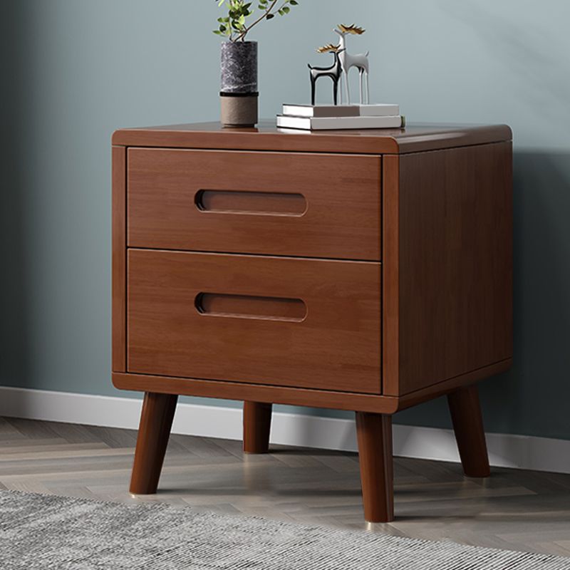 Wooden Accent Table Nightstand Modern Nightstand with Drawers