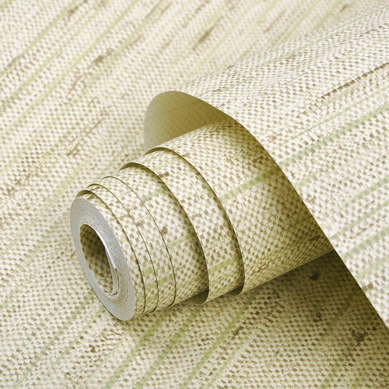 Waterproof Wallpaper Roll Simple Non-Woven Cloth Wall Decor with Stripe Pattern, 33' x 20.5"