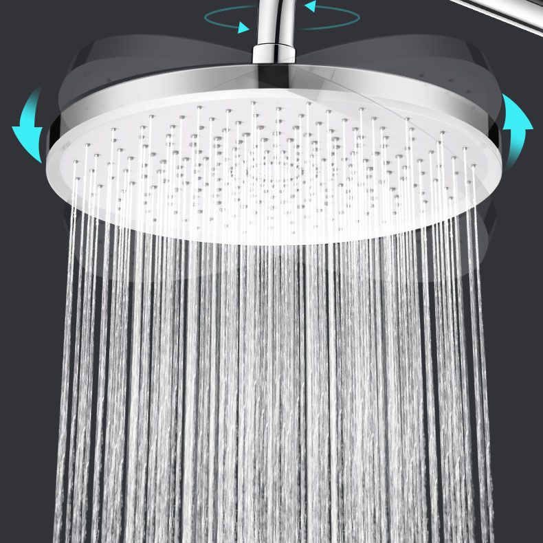 Round Fixed Shower Head High Flow Aerating Wall-Mount Showerhead