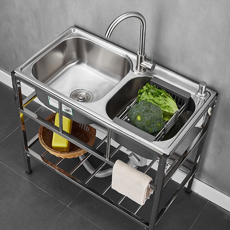 Modern Style Kitchen Sink Stainless Steel All-in-one Kitchen Sink with Frame