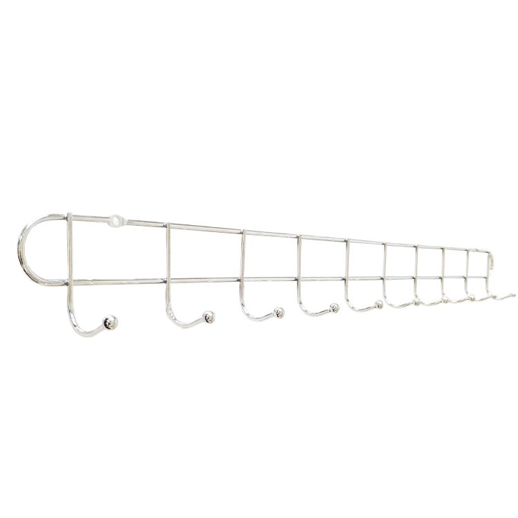 Industrial Entryway Kit Silver Stainless Steel Wall-Mounted with Hooks Coat Hanger