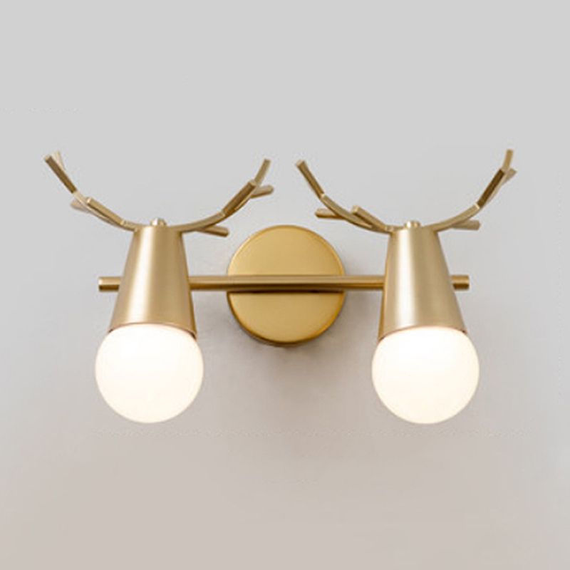 Unique Shape Wall Light Fixture Modern Wall Mounted Lighting in Gold for Washroom