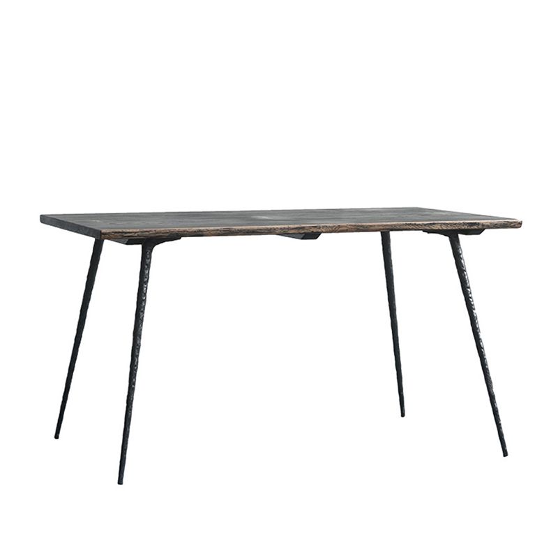 Industrial Dining Table Rectangle Wooden Top Table for Dining Room