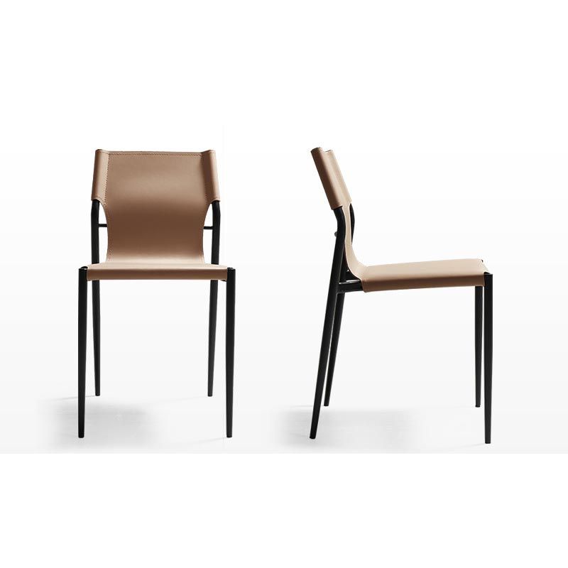 Leather Dining Side Chair Contemporary Kitchen Dining Side Chair