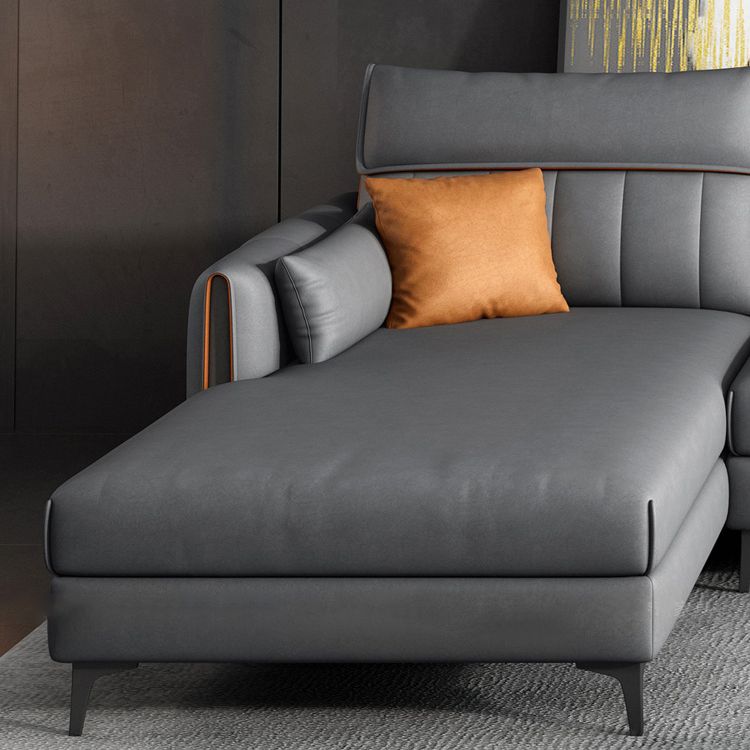 Contemporary Pillow Back Sofa with Recessed Arm for Apartment