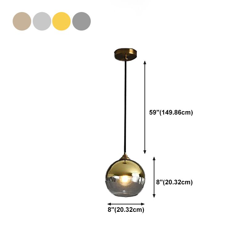 Modern Style Spherical Shape Pendant Lighting Glass Pendant Light for Living Room