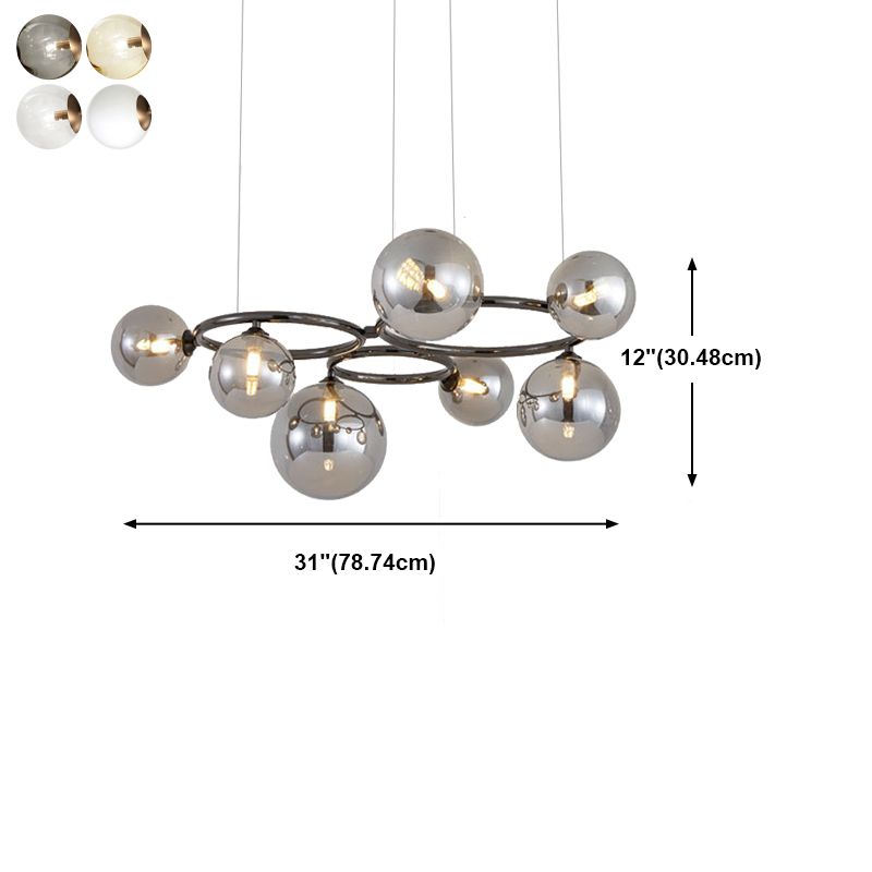 Creative Pendant Lighting Fixture Modern Style Glass Hanging Chandelier