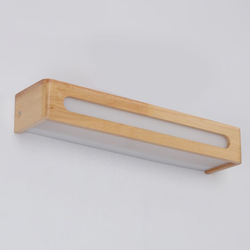 Simplicidad rectangle tocador de tocador luces de luz de madera lámparas de pared para baño