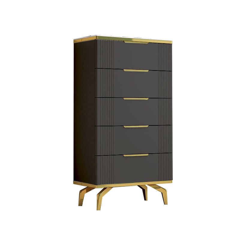 Living Room Storage Chest Dresser Glam Style Storage Chest with Drawers